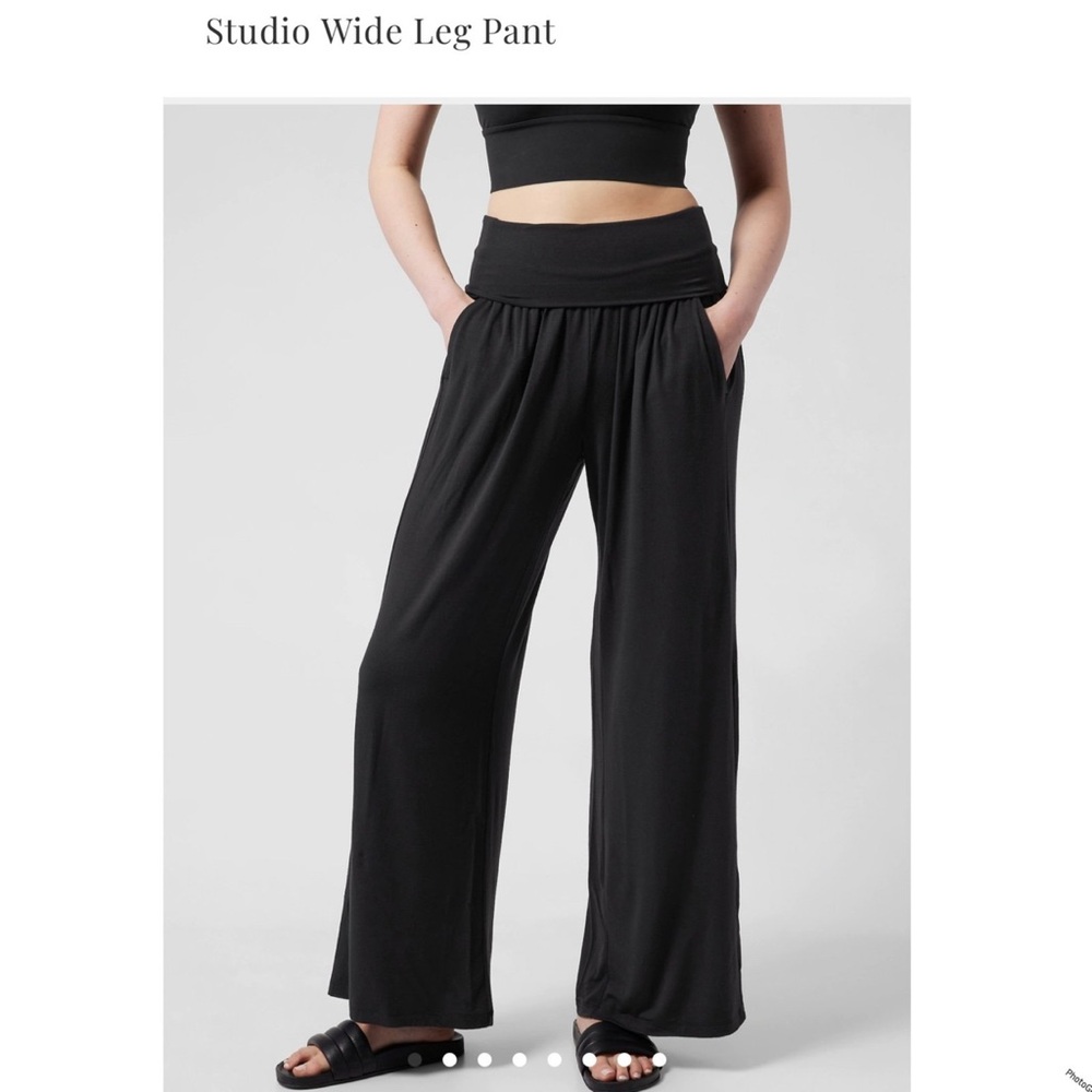 Athleta studio wide leg pant